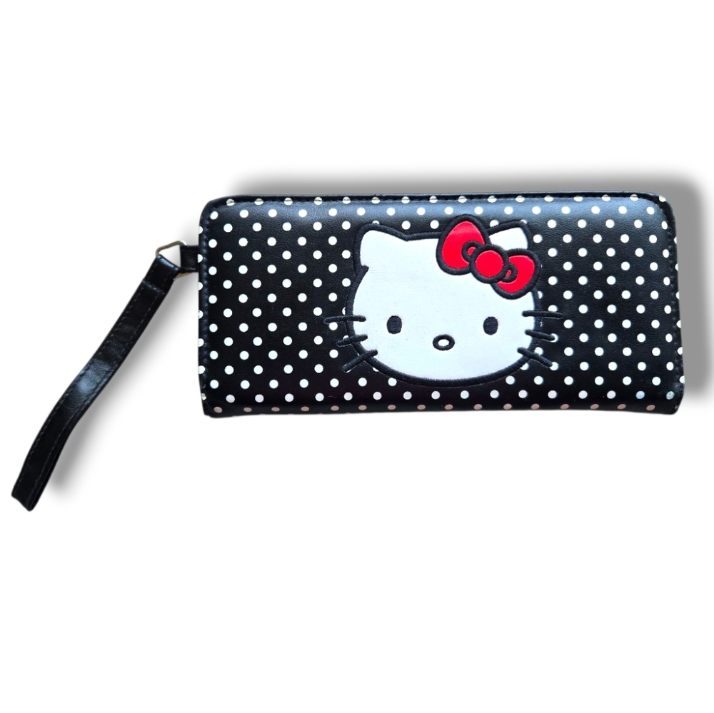 Loungefly Hello Kitty Polka Dot Wallet  Magnetic Closure, Coquette Kawaii Clutch